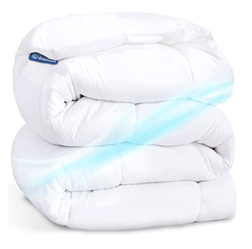 DREAMCARE Weighted Cooling Blanket - Double-Sided Cooling Weighted Blankets for Adults - Cooling Weighted Blanket Twin - Twin Weighted Blanket 15 Pounds - Oeko-Tex Summer (Duvet Insert)